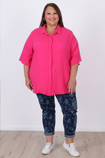 Plus Size Blue Roses Indigo Boyfriend Jeans