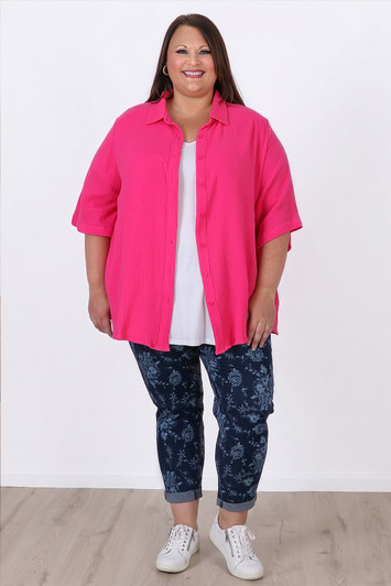 Plus Size Blue Roses Indigo Boyfriend Jeans by Curvaceous