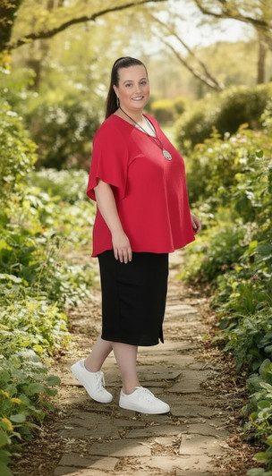 plus size black denim skirt Curvaceous 