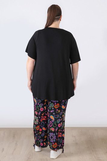 Plus Size Colour Pop Paisley Stretch Gypsy Pant