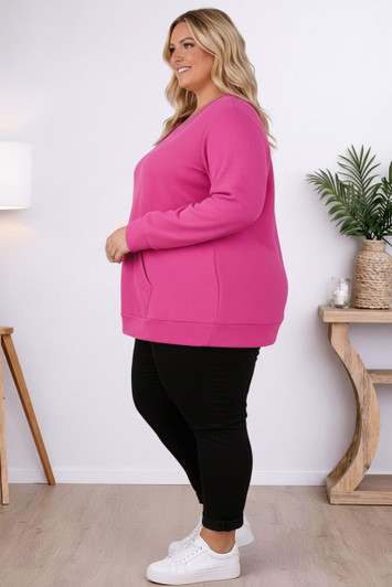 Plus Size Black Stretch Cotton Track Pant