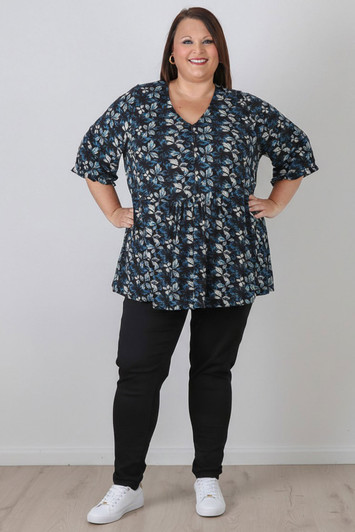 Winter Nights Elbow Sleeve Top