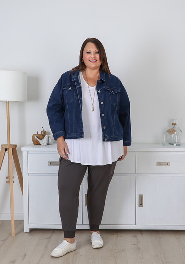 plus size grey cargo track pants  Curvaceous 