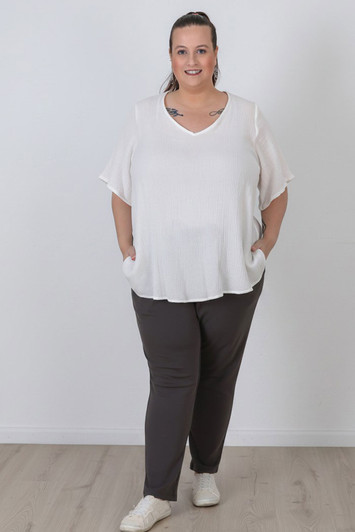 Plus Size Grey Fleecy Lounge Pants