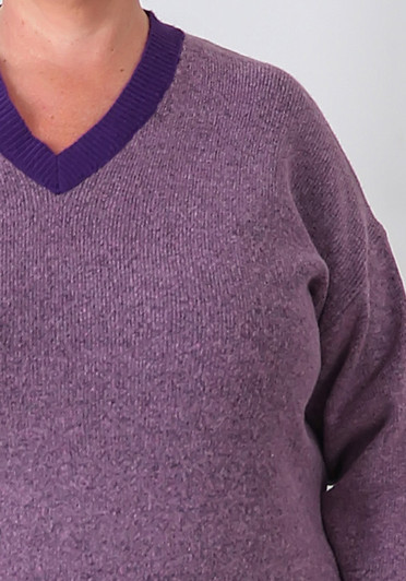 Plus Size Dusty Purple Knit Jumper