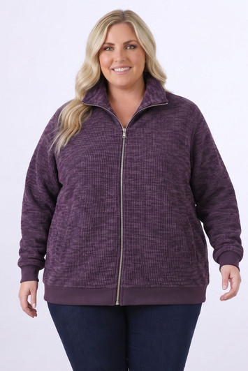 Everyday Warmth Purple Jacket With Removable Hood