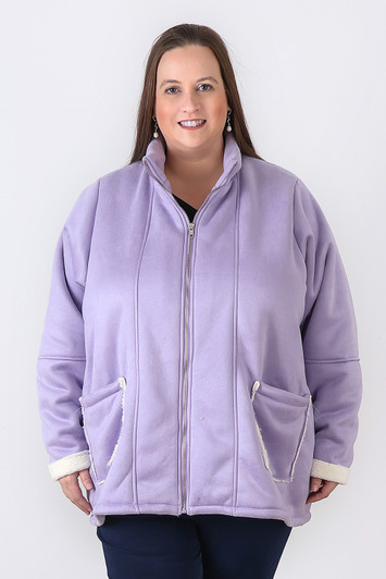 Plus Size Lilac Winter Coat   