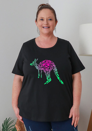 2nds Kangaroo Collage Everyday Tee In Black Size S