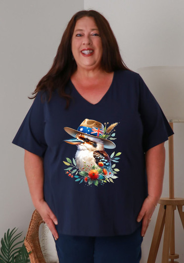 2nds Aussie Flag Tee In Navy Size L