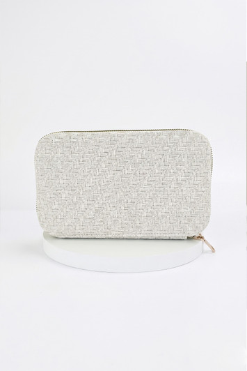 Beige Geometric Strap Cross Body Bag