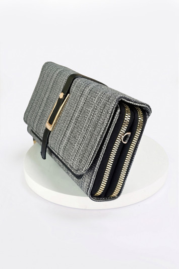 Black Belted Cross Body Bag