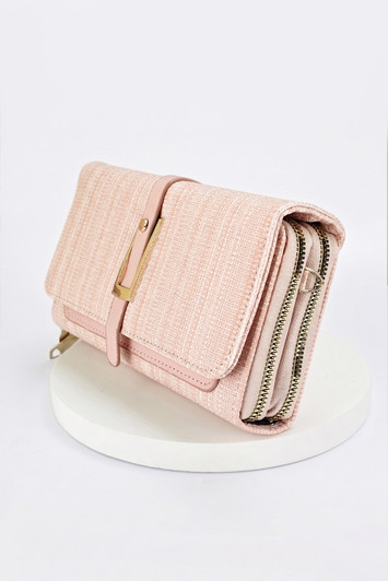 Pink Belted Cross Body Bag