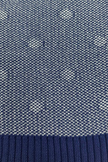 Blue Polka Dot Cotton Knit Jumper