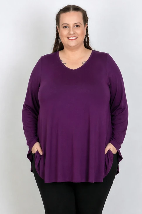 Purple Fishtail Swing Top
