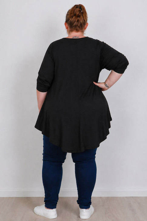 Black Fish Tail Swing Top