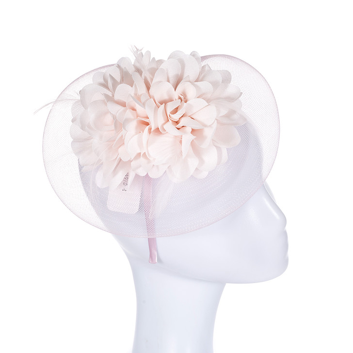 Blush Pretty Floral And Feathers Fascinator