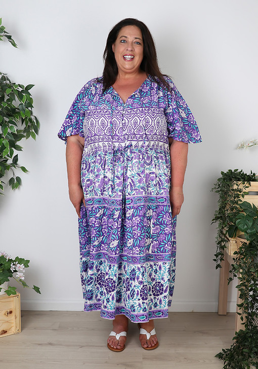 Plus Size Purple Boho Dress