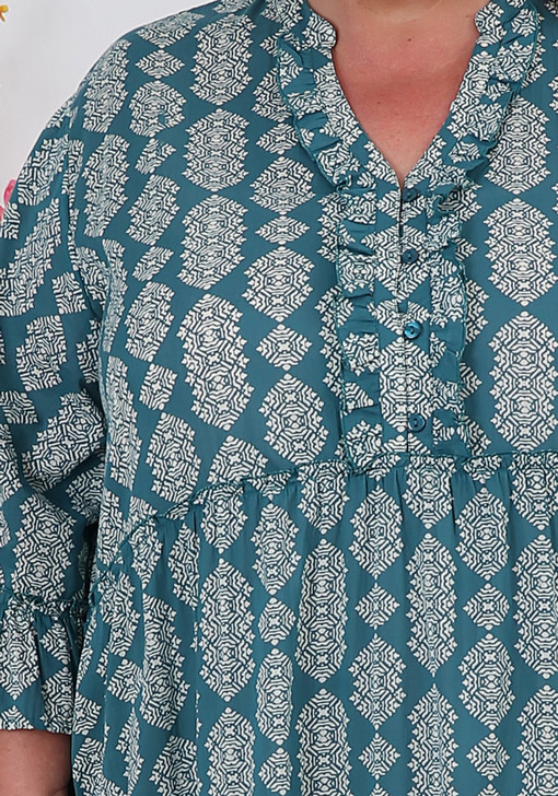 Plus Size Green Summer Boho Dress