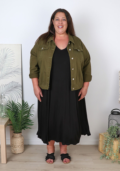 plus size black swing dress