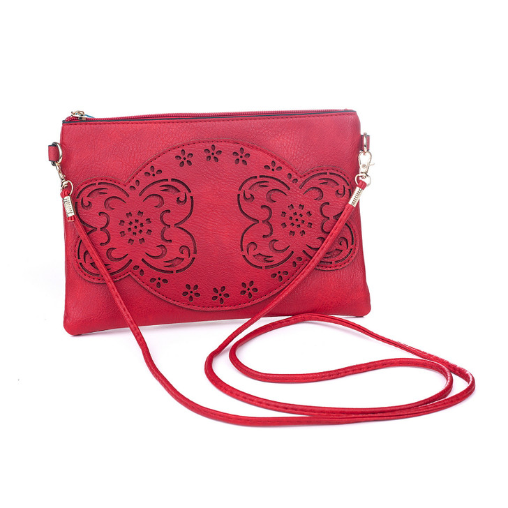 Red Butterfly Inspired Laser Cut Bag 