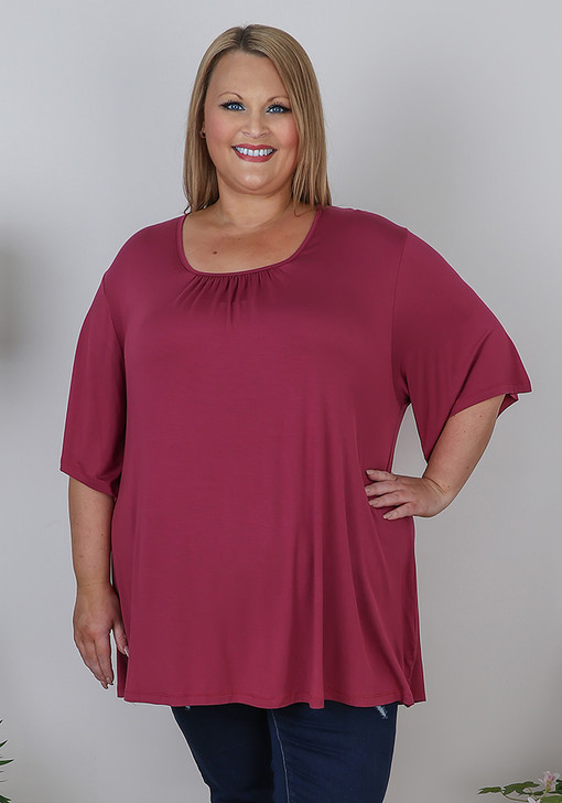 Bamboo Mulberry Short Sleeve Top