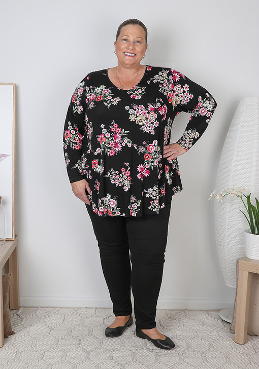 Plus Size Matte Black Pull On Relaxed Fit Denim Jeans