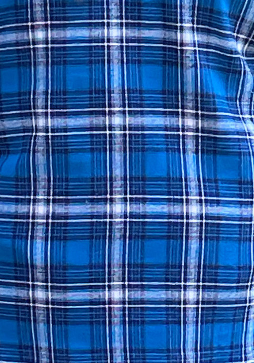 Plus Size Blue Plaid Flannel Shirt 