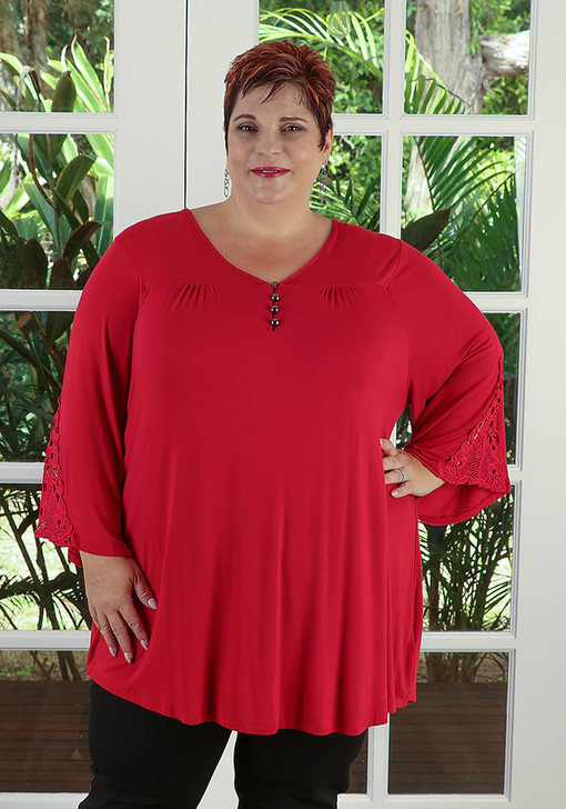 Plus Size Red All Things Pretty Top