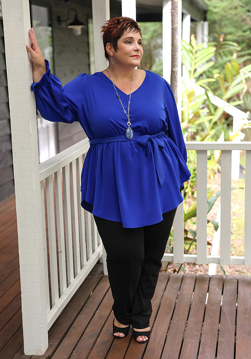 Plus Size Black Stretch Seamed Ponte Pants