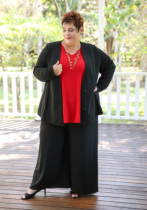 Plus Size Black Wide Leg Pant