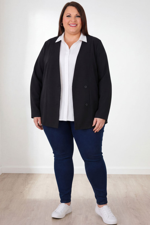 plus size black blazer