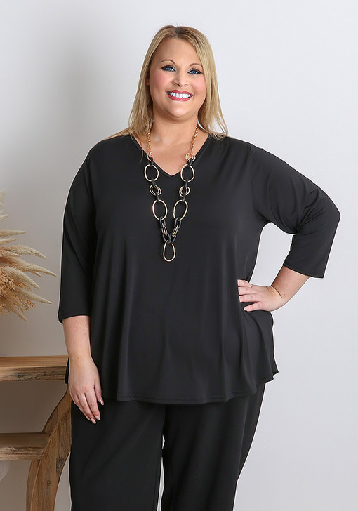 Plus Size Black Top