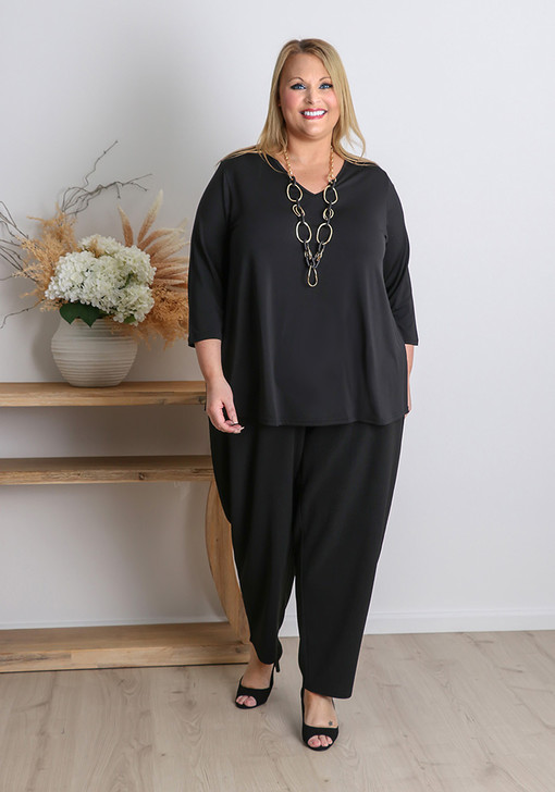 Plus Size Black Top