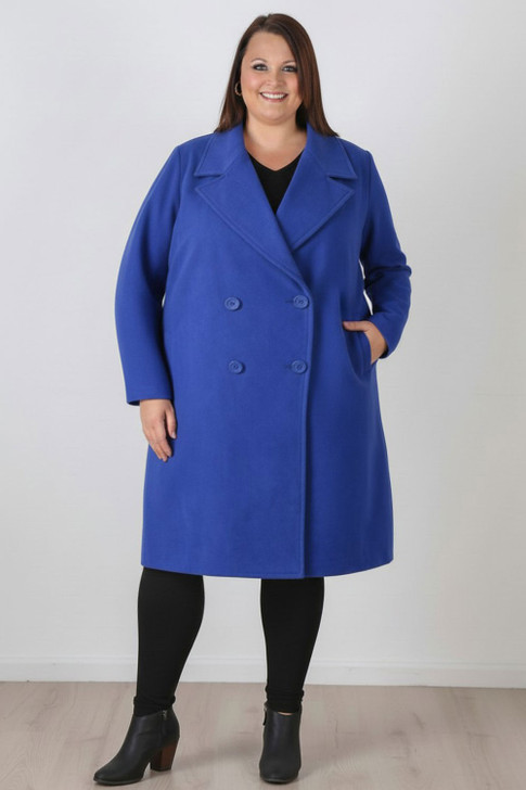 Plus size blue winter coat