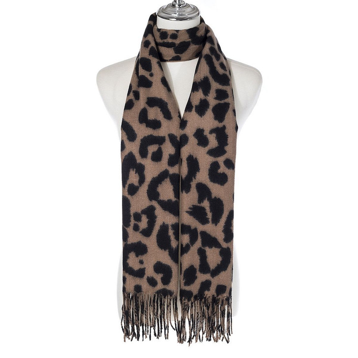 Coffee Animal Print Scarf