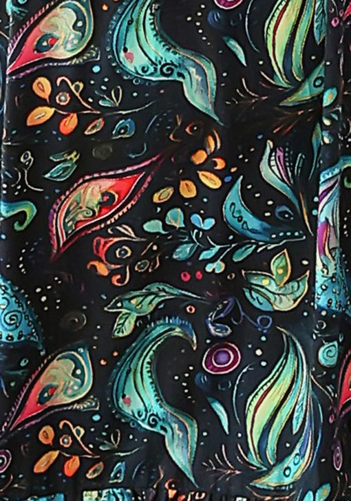 plus size paisley colour boho dress