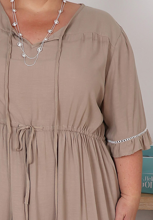 Plus Size Tie Waist Dress