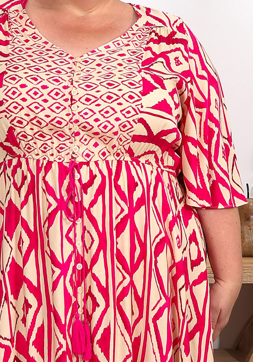 Plus Size Magenta Summer Dress