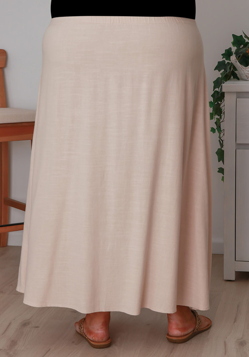 Plus Size Beige Linen Skirt Australia 