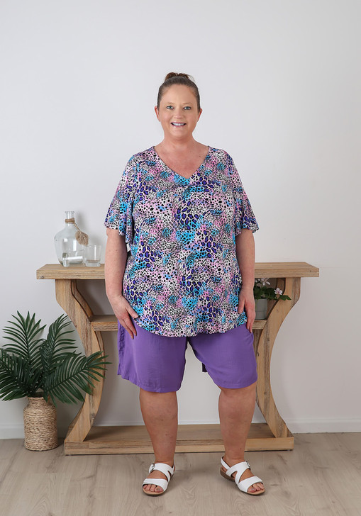 Breezy Everyday Shorts In Purple