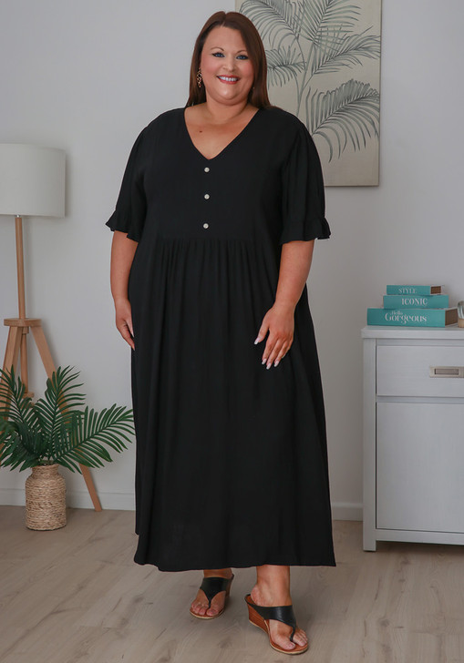 Plus Size Classic Black Dress Sizes 18-32