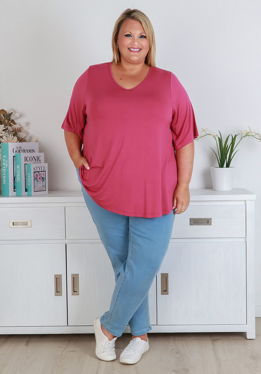 Plus Size Berry Bamboo Tee