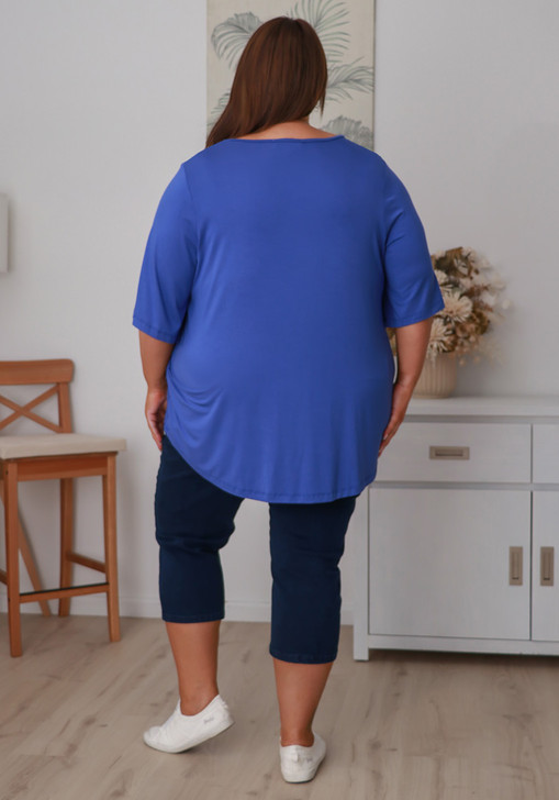 Plus Size Periwinkle Bamboo V Neck Tee
