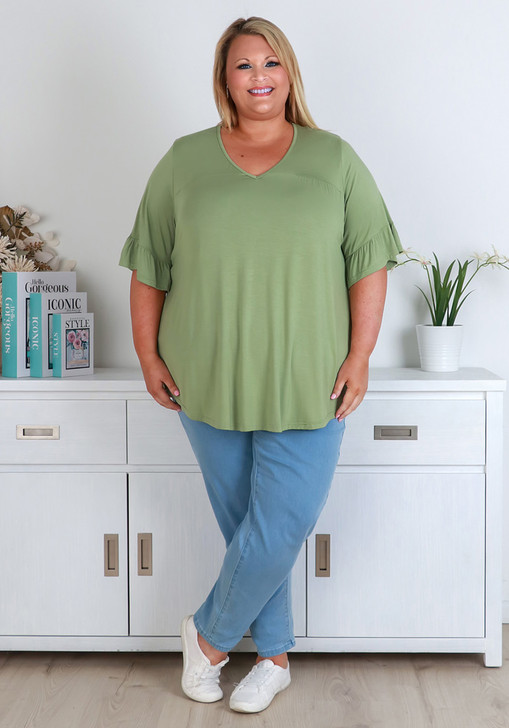 Plus Size Sage Bamboo Tee