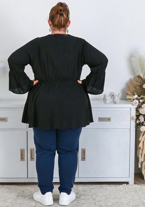 Gypsy Style Top In Black