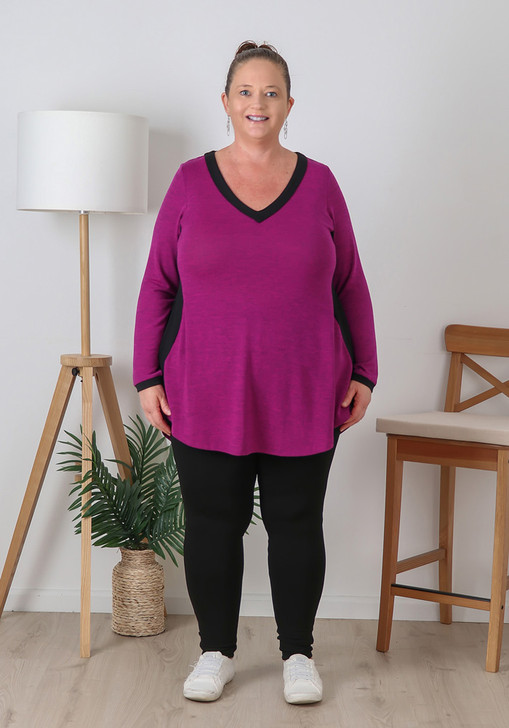 Plus Size Black Fleecy Leggings With Pockets