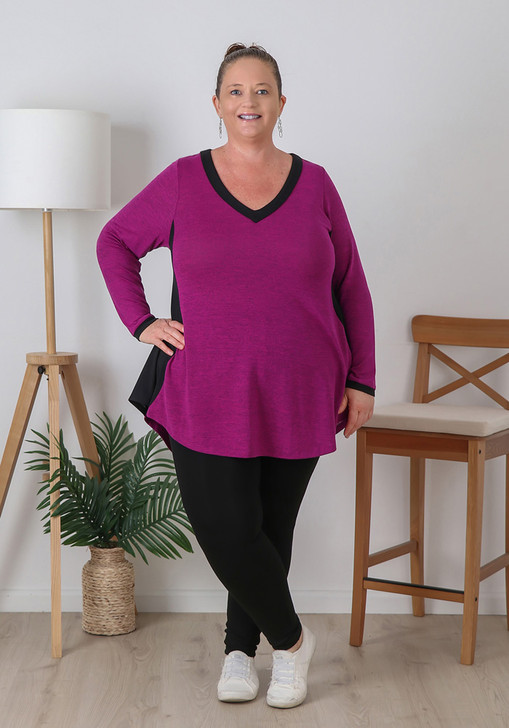 Plus Size Black Fleecy Leggings With Pockets