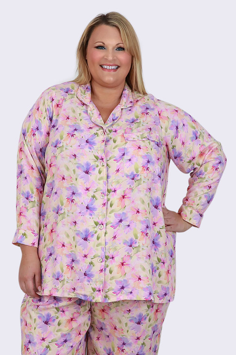 Pyjama Set In Lilac Floral Delight 