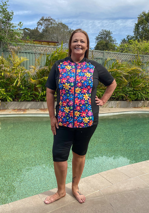 Plus Size Black Summer Swim Short