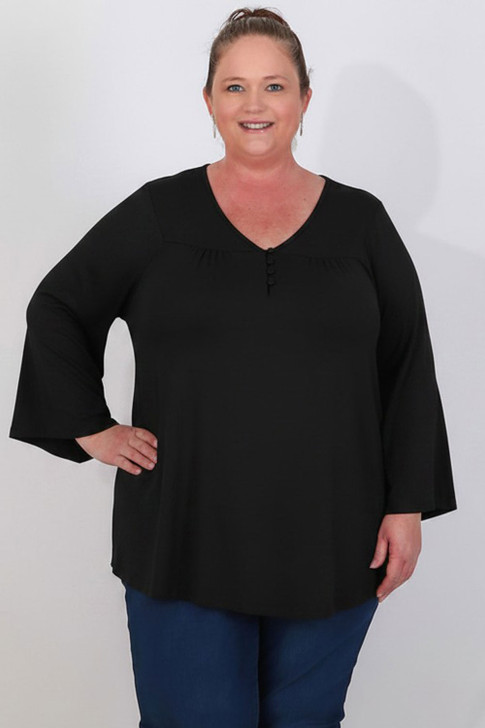 Relaxed Fit Top In Black